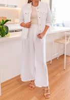 Soul Sparrow Linen Jacket White Jackets Soul Sparrow S(8-10)