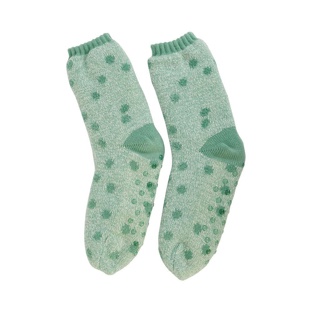 Spotty Lounge Socks Dark Sage Socks Annabel Trends   