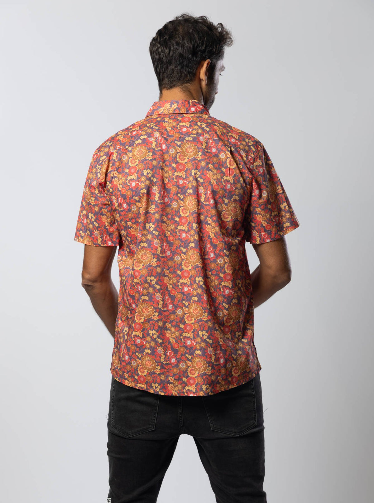 Spring Bloom Cotton Mens Shirt Mens Tops Skumi