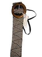 Evie Stretch Belt Black Zig Zag Belts Evie Clare