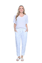 Stretchy Crinkle Pants - White Bottoms Cali & Co