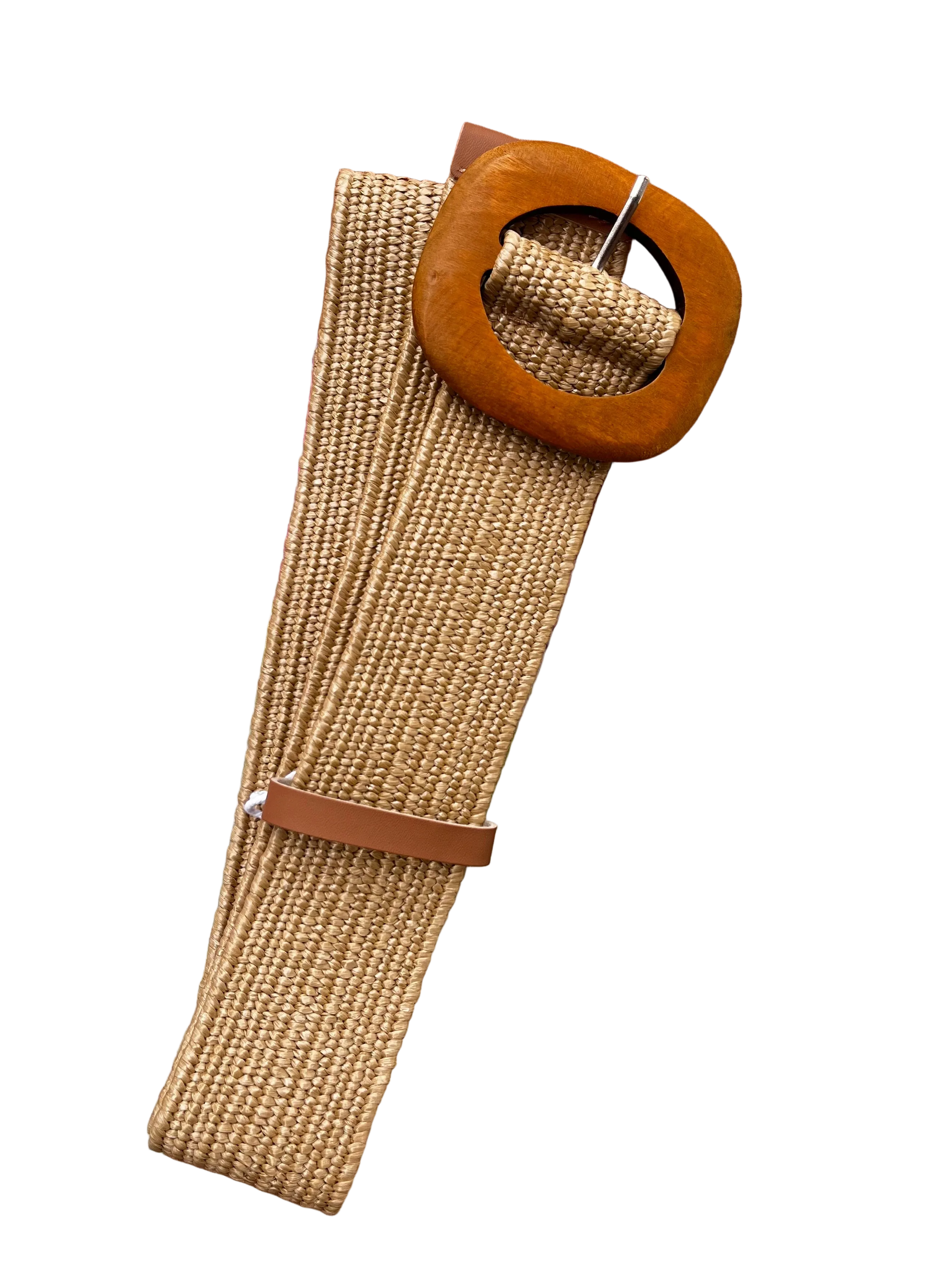 Summer Square-Round Buckle Belt Khaki Belts Evie Clare
