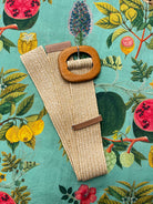 Summer Square-Round Buckle Belt Cream Belts Evie Clare