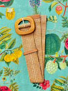 Summer Square-Round Buckle Belt Tan Belts Evie Clare