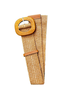 Summer Square-Round Buckle Belt Tan Belts Evie Clare