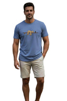Surfing Sloth Sapphire Blue Mens Tops Skumi S