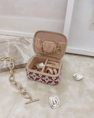 Suzie Jewellery Box - Retro Pink Bags and Purses Louenhide