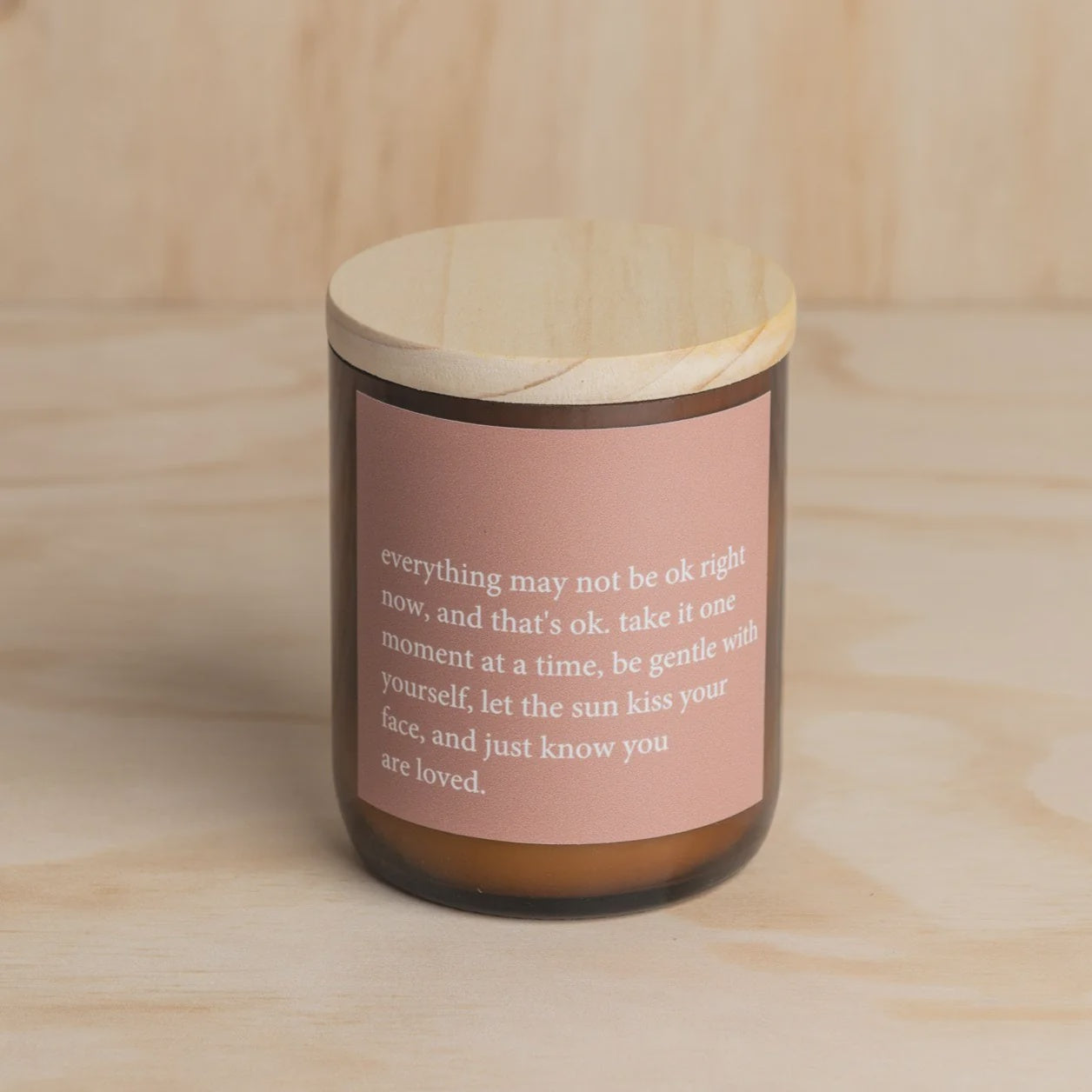 Heartfelt Quote Candle - everything may not be ok Gifts and Accessories Commonfolk