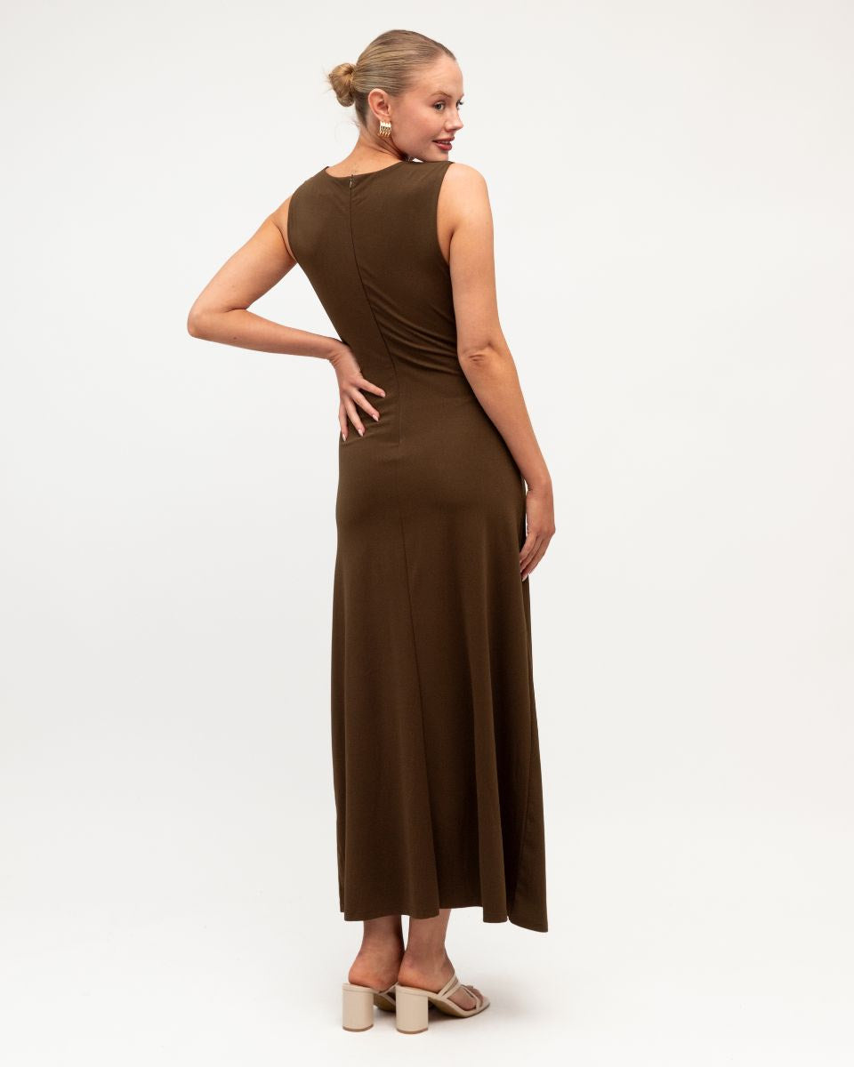 Riya MIDI Dress Chocolate Dresses White Closet
