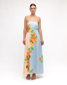 Botanical Blue Maxi Dress Dresses White Closet