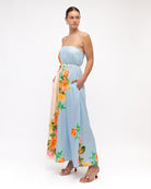 Botanical Blue Maxi Dress Dresses White Closet
