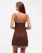 Motif Boarder Dress Short Chocolate Dresses Paper Heart