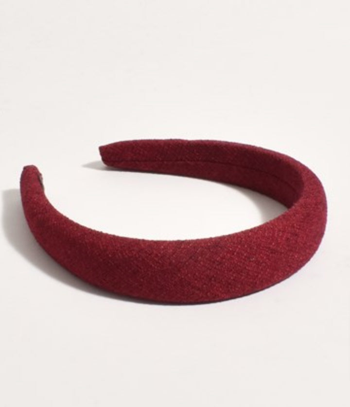 Cicile Fabric Event Headband Burgandy Hair Adorne   