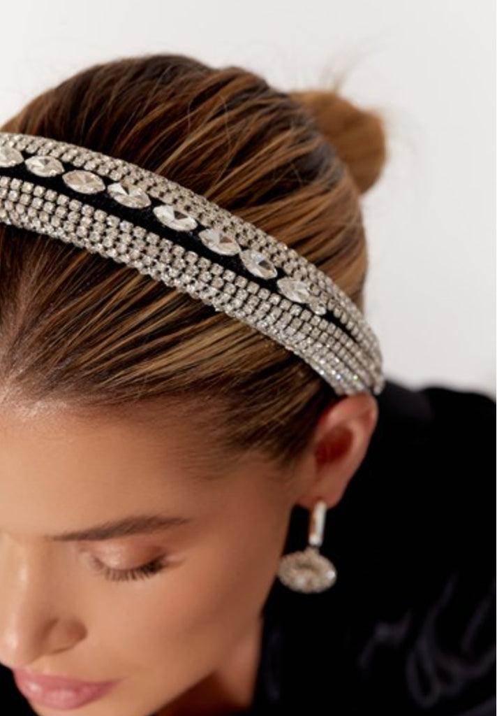 Jewelled Event Headband Black - Global Free Style