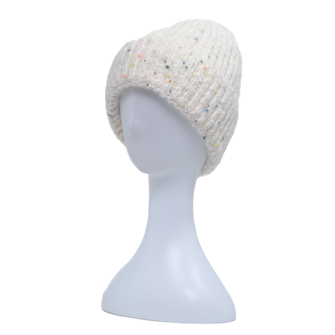 Speckle Knit Beanie White Hats & Millinery Taylor Hill