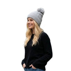 Braided Twist Pompom Beanie Grey Hats & Millinery Taylor Hill
