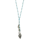 Waxed Cord Necklace Seashell Aqua Necklaces Taylor Hill