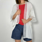Lace Kimono White Tops Taylor Hill