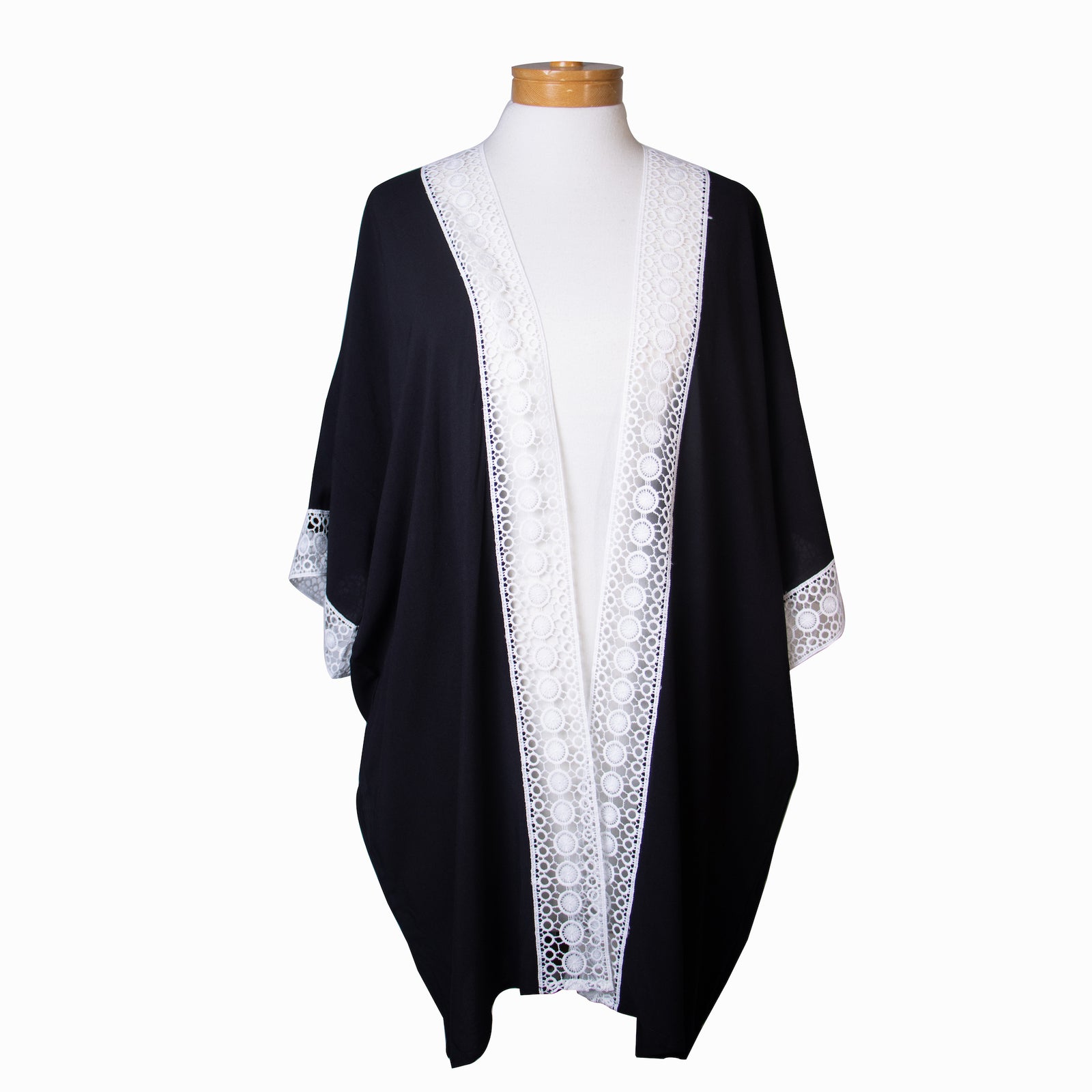 Lace Kimono Black Tops Taylor Hill