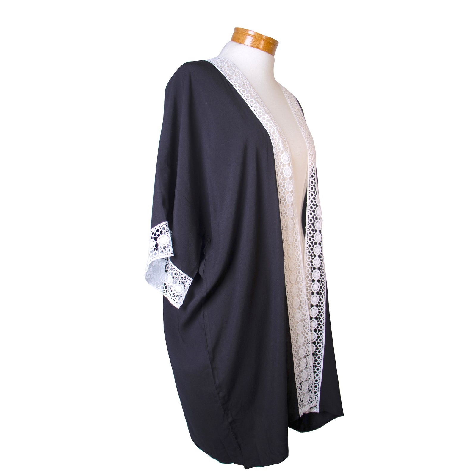 Lace Kimono Black Tops Taylor Hill
