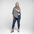 Angie Poncho Grey Tops Taylor Hill