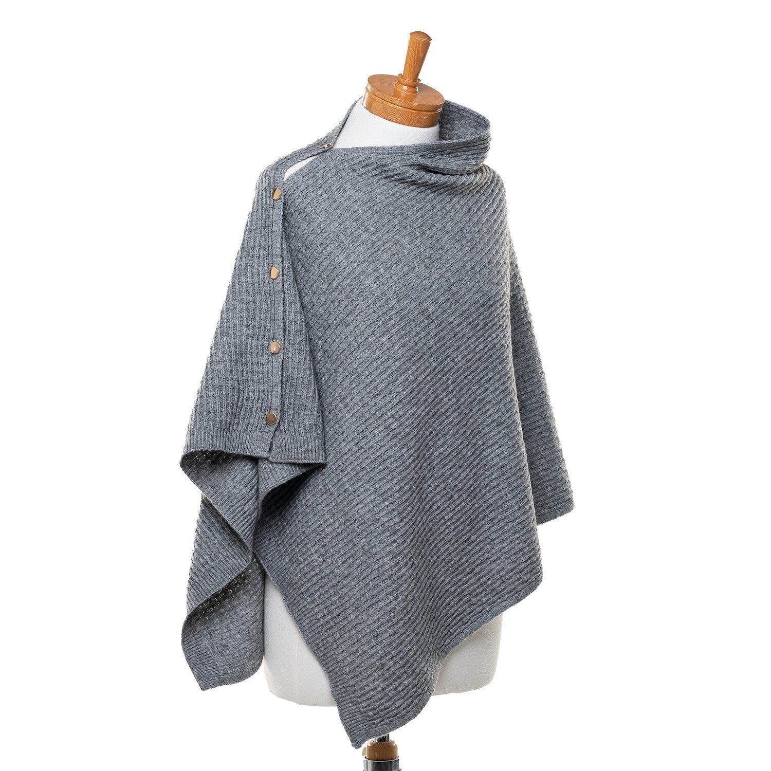 Angie Poncho Grey Tops Taylor Hill