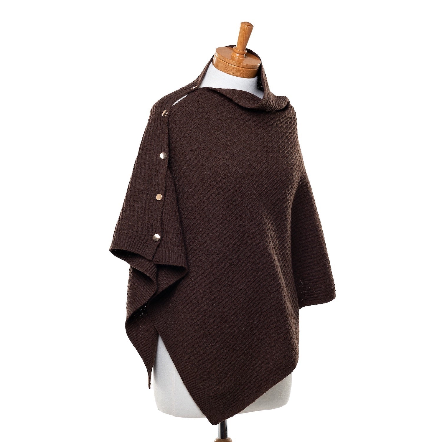 Angie Poncho Brown Tops Taylor Hill