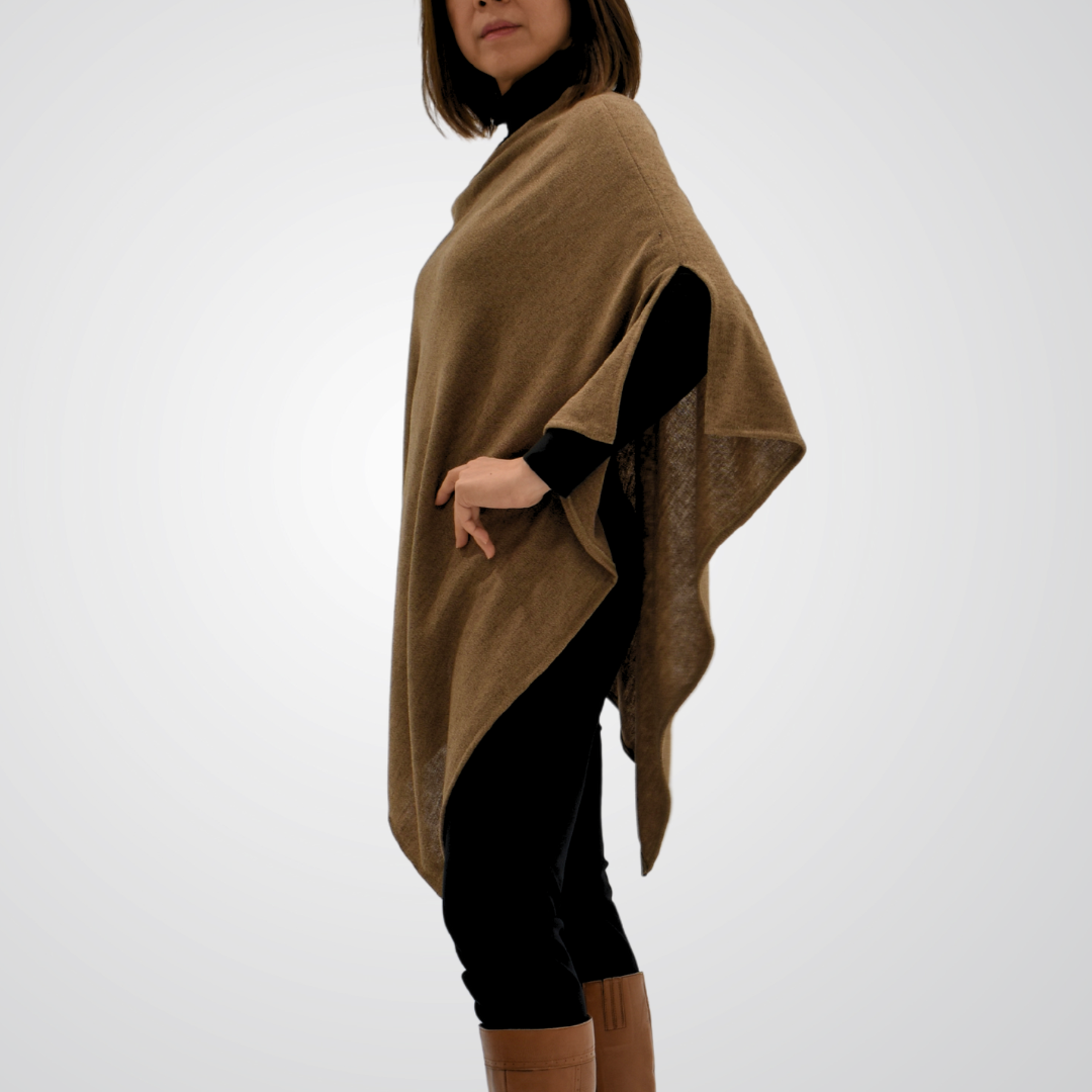 Pearl Poncho Brown Tops Taylor Hill