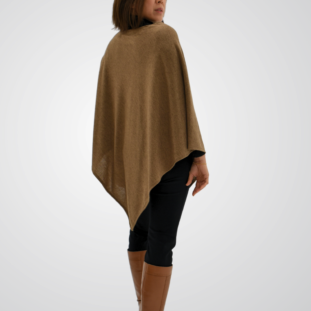 Pearl Poncho Brown Tops Taylor Hill