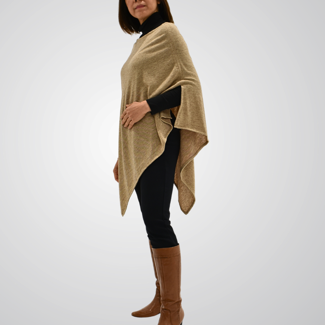 Pearl Poncho Oatmeal Tops Taylor Hill