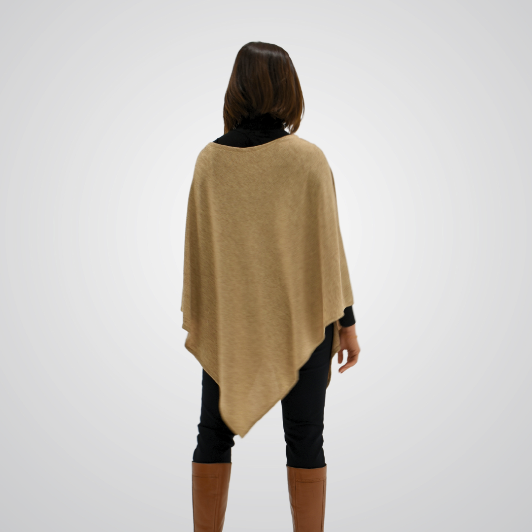 Pearl Poncho Oatmeal Tops Taylor Hill