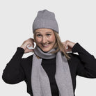 Twisted Rib Stitch Beanie Grey Hats & Millinery Taylor Hill