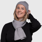 Twisted Rib Stitch Beanie Grey Hats & Millinery Taylor Hill