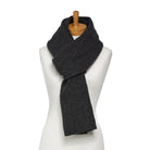 Diamond Stitch Knitting Scarf Charcoal Grey Scarves and Sarongs Taylor Hill