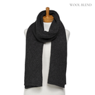 Diamond Stitch Knitting Scarf Charcoal Grey Scarves and Sarongs Taylor Hill