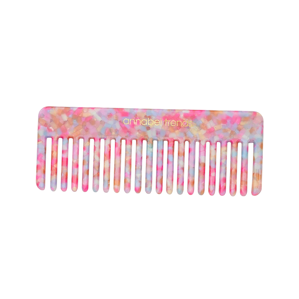 Tamed Hair Comb - Rectangle Shape Unicorn Confetti Hair Annabel Trends   