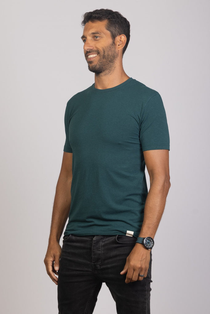 Teal Hemp Mens T Shirt Mens Tops Skumi   