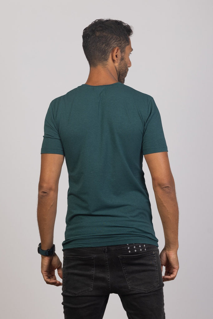 Teal Hemp Mens T Shirt Mens Tops Skumi   