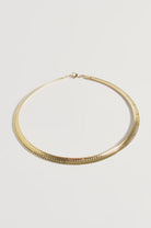 Thick Flat Snake Chain Necklace Gold - Global Free Style