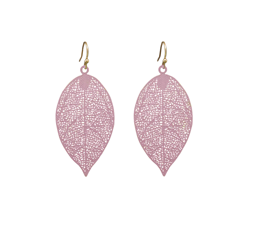 Tiger Tree Blush Pink Leaf Earrings Earrings Tiger Tree   