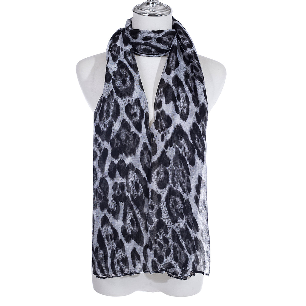 Tiger Spot Scarf Grey Scarves and Sarongs Ivys   