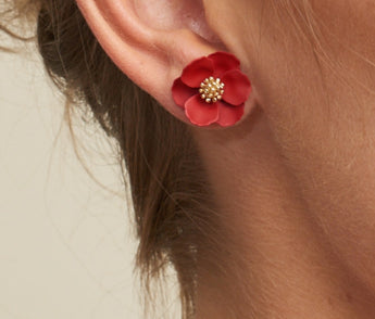 Tiger Tree Pansy Earrings Red Earrings Tiger Tree   