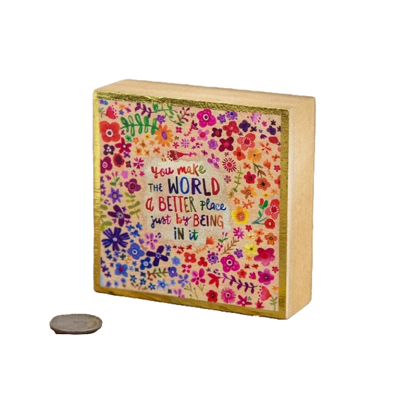 Tiny Block Keepsakes You Make The World Gifts and Accessories Natural Life