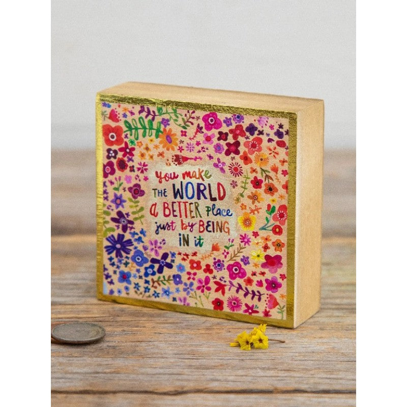 Tiny Block Keepsakes You Make The World Gifts and Accessories Natural Life