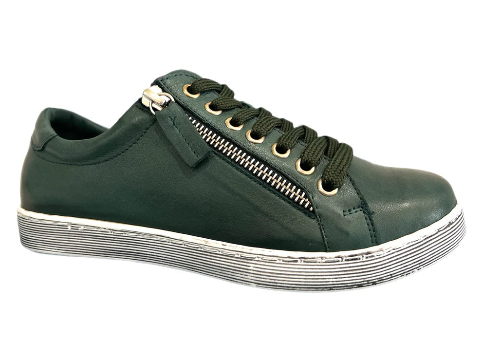 Token Bottle Green Leather Shoes Rilassare