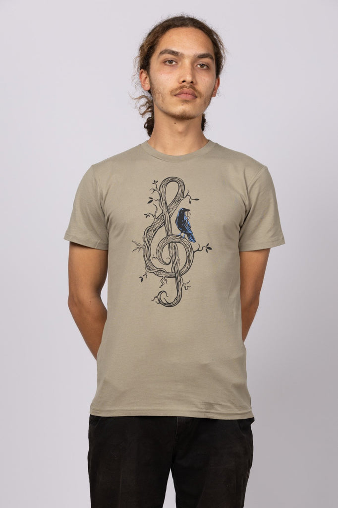 Treble Clef Eucalyptus Mens T Shirt Mens Tops Skumi   