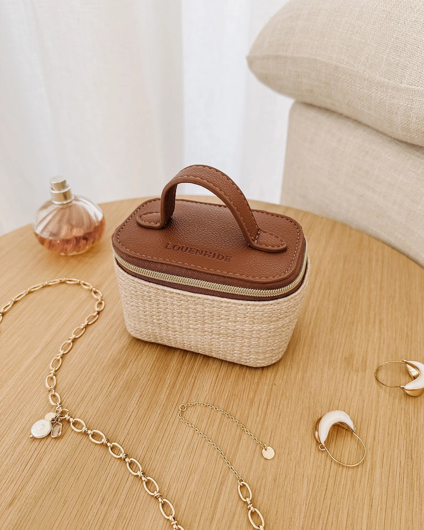 Trudy Jewellery Box Natural Tan Bags and Purses Louenhide