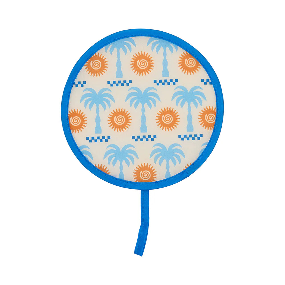 Twist Fan Purse-Size Fun Gifts and Accessories Annabel Trends Blue Palm