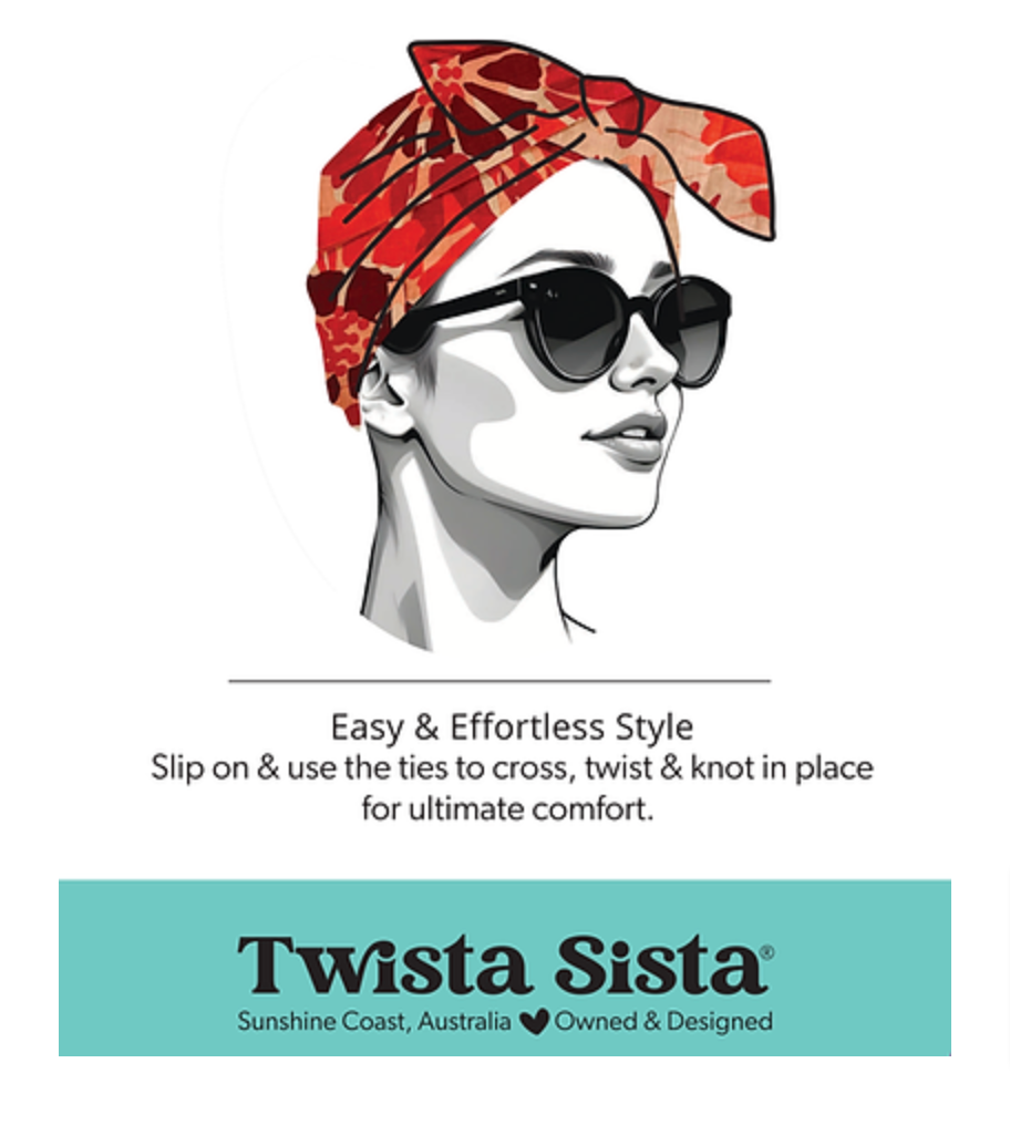Twista Sista Pre-Sewn Turban Range Citrus Floral Linen Hair Twista Sister