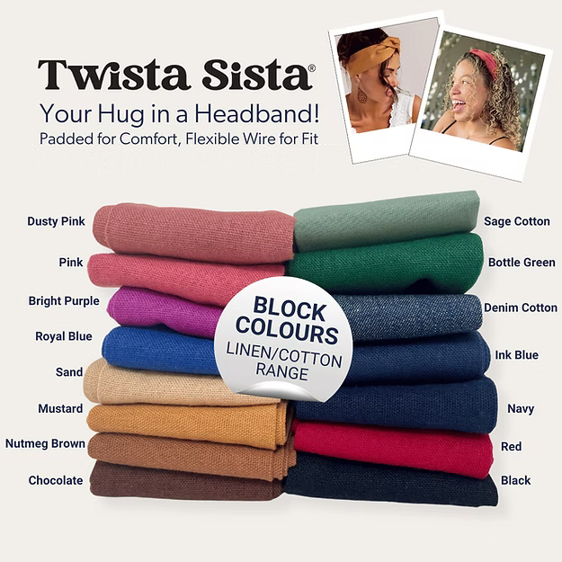Twista Sista Wire Headband Linen Collection - Mustard Hair Twista Sister